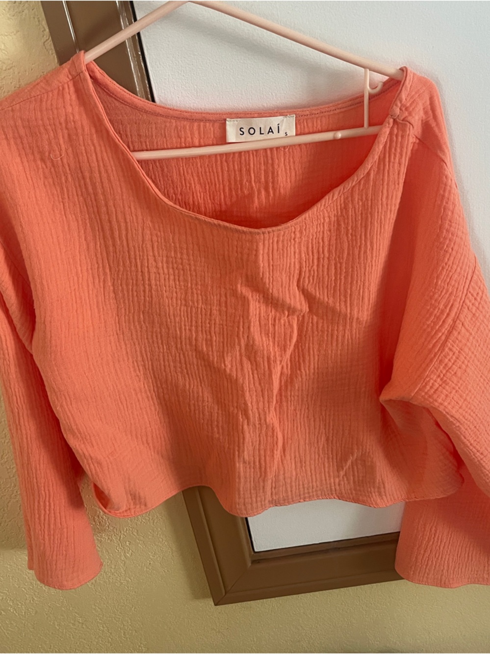 Coral Textured Women's Top